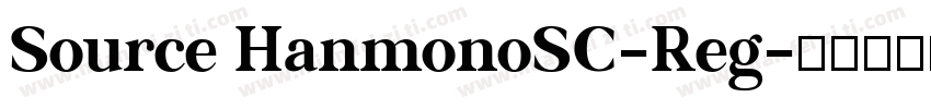 Source HanmonoSC-Reg字体转换